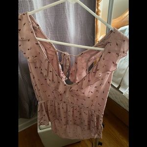 Floral print tank blouse